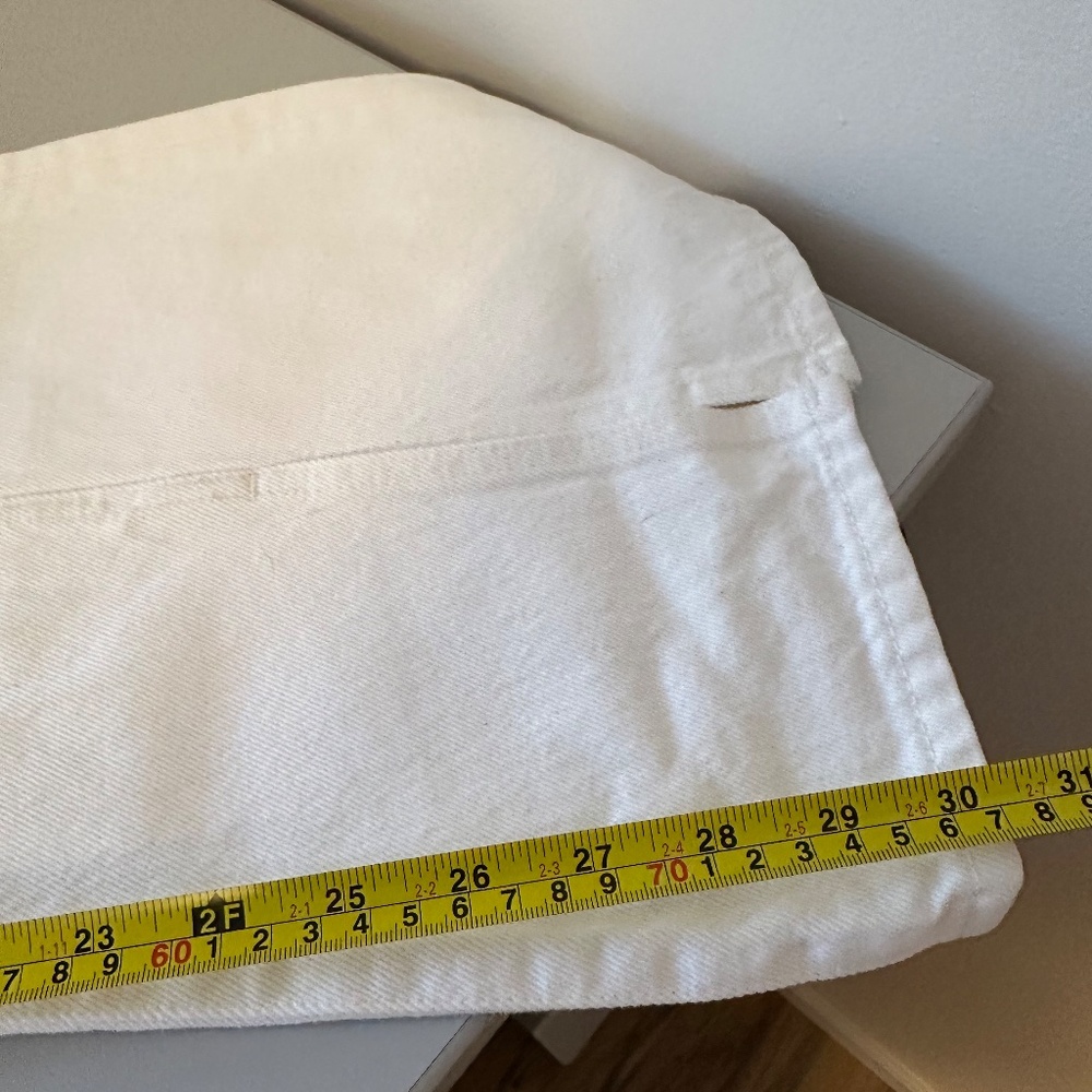 NWT Madewell White Baggy Flare Front Slit Jeans | Size 28 - Picture 16 of 16